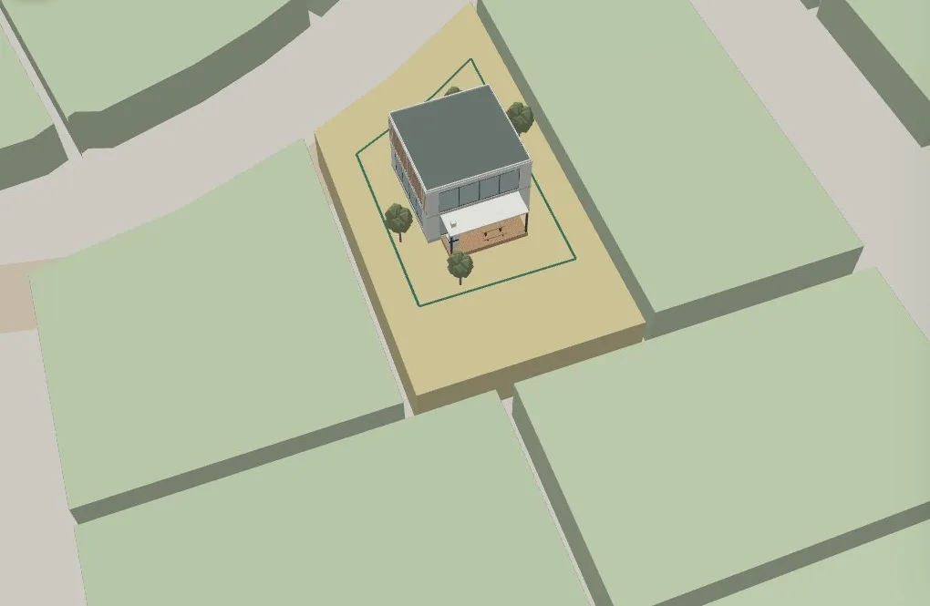 Implantación conceptual en el plano de Santa Clara