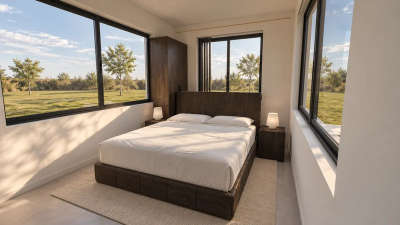 Alfonsina adaptada · bedroom · Imagen ilustrativa generada con IA a partir del render