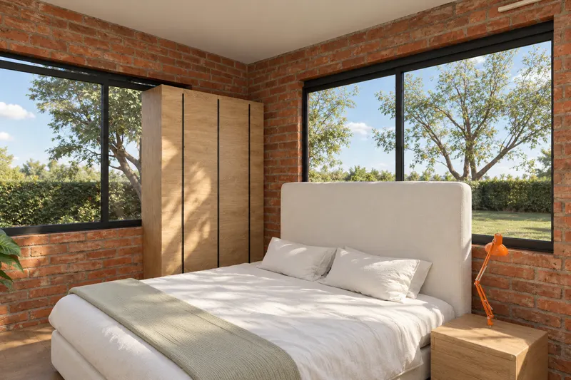 Bicentenaria adaptada · bedroom · Imagen ilustrativa generada con IA a partir del render
