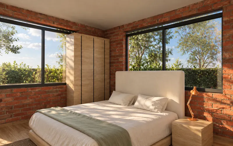 Lineal laguna · bedroom · Imagen ilustrativa generada con IA a partir del render