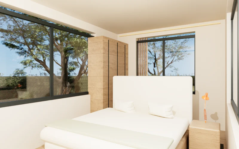 Alfonsina adaptada: dormitorio, variante de 2 dormitorios