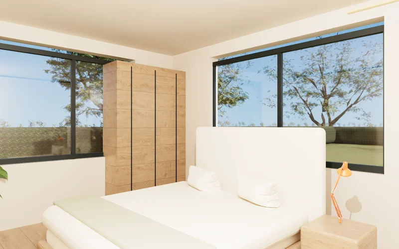 Compacta 120: dormitorio, variante de 2 dormitorios