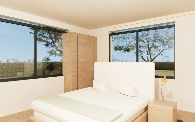 Pabellones: dormitorio, variante de 2 dormitorios